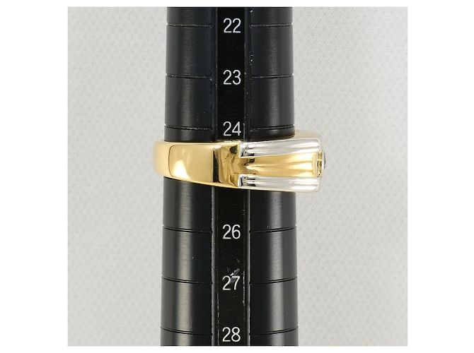 Autre Marque K20 Gelbgold Diamantring Weiß - Ansicht 8