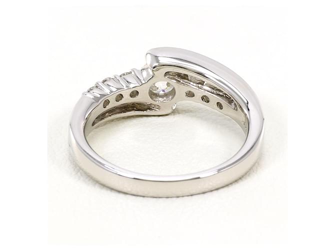 Autre Marque Platinring mit Diamant - Ansicht 4