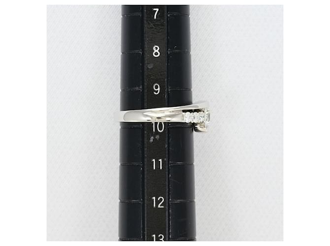 Autre Marque Platinring mit Diamant - Ansicht 9