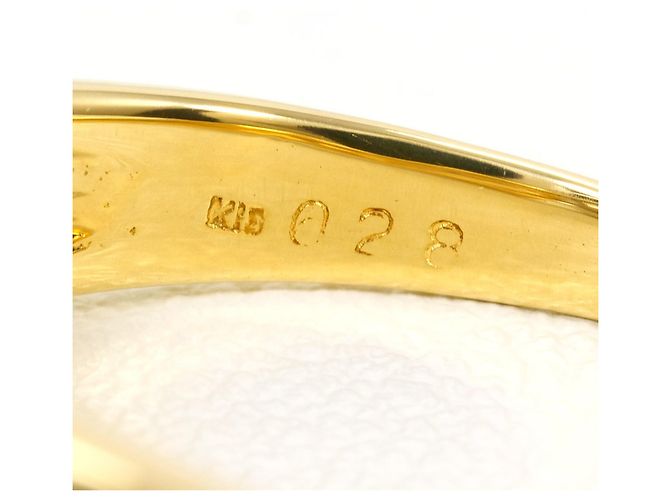 Autre Marque 18K Gelbgold- und Platin-Diamantring Golden - Ansicht 6