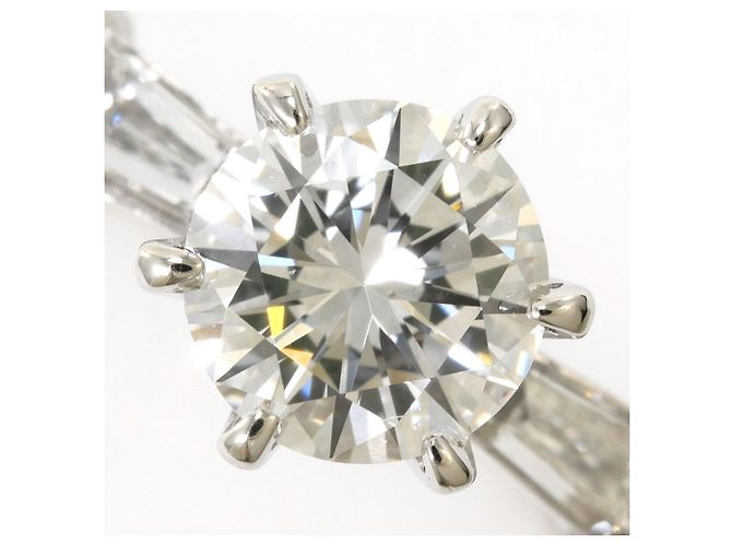 Autre Marque Anello a fascia in platino con diamante - vista 2