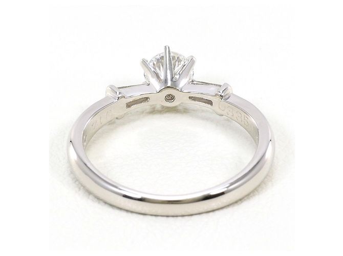 Autre Marque Anello a fascia in platino con diamante - vista 4
