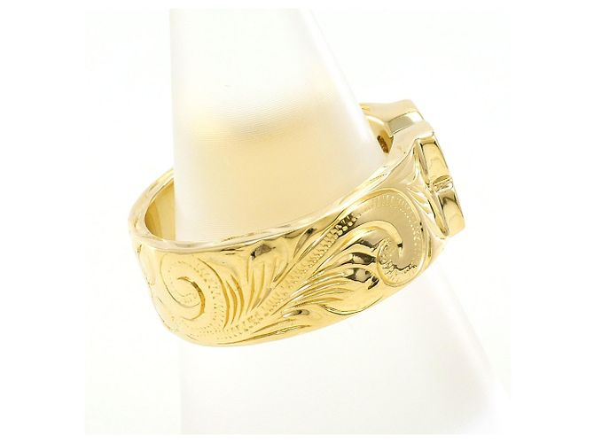 Autre Marque 14K Gelbgold-Ring mit Diamant Golden - Ansicht 3