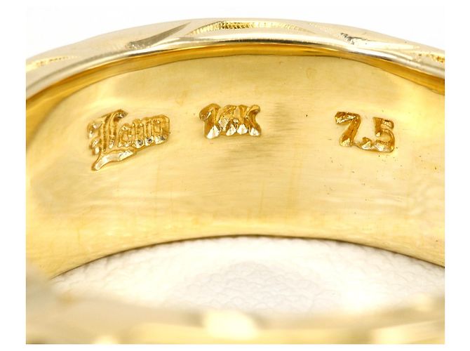 Autre Marque 14K Gelbgold-Ring mit Diamant Golden - Ansicht 5