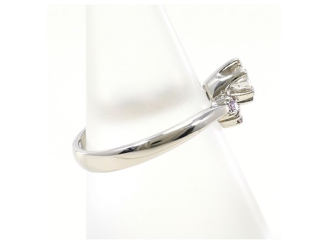 Autre Marque Platin- und Diamantring Pink - Ansicht 3