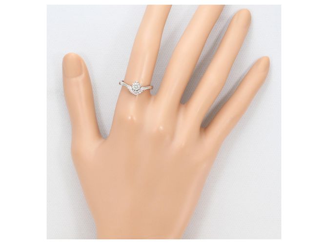 Autre Marque Platin- und Diamantring Pink - Ansicht 7