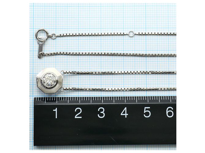 Autre Marque PT850 Platin-Halskette mit Diamant - Ansicht 5