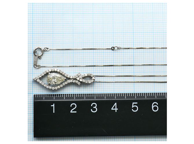 Autre Marque Collana in oro bianco 18K con diamante giallo D'oro - vista 5