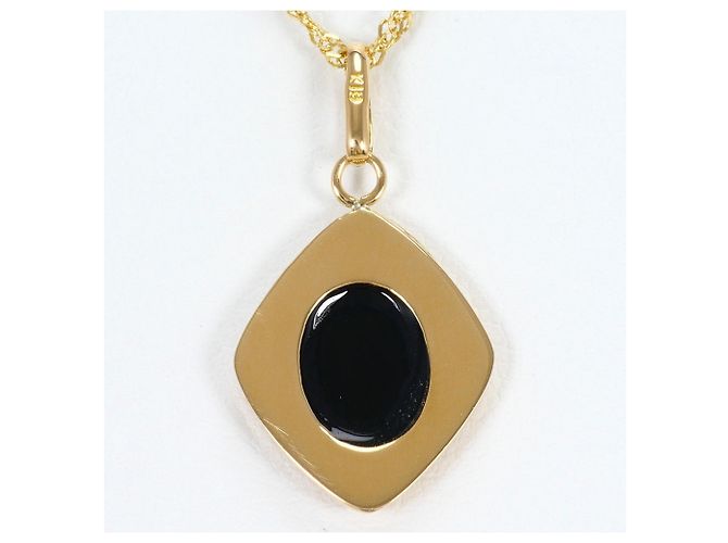 Autre Marque Collana in oro giallo 18K con cammeo in pietra D'oro - vista 3