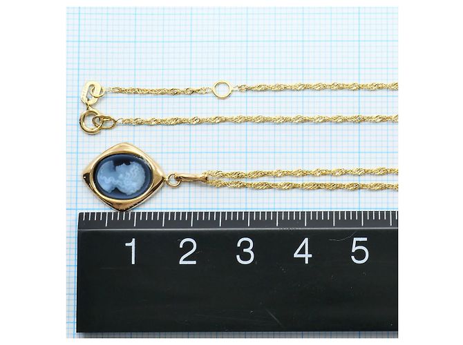 Autre Marque Collana in oro giallo 18K con cammeo in pietra D'oro - vista 4