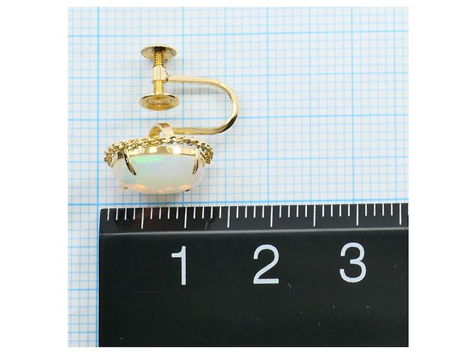 Autre Marque Orecchini a clip in oro giallo 18K con opale D'oro - vista 4