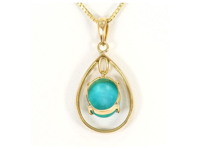 Autre Marque Collana in oro giallo 18K con turchese D'oro - vista 3