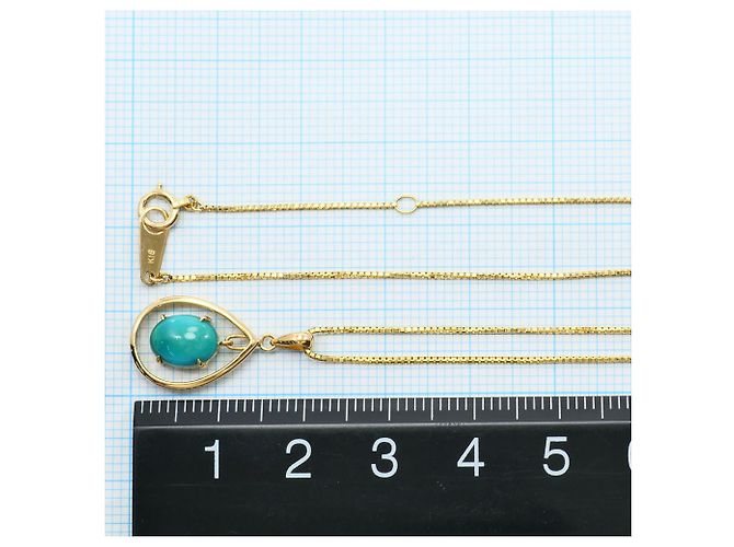 Autre Marque Collana in oro giallo 18K con turchese D'oro - vista 4