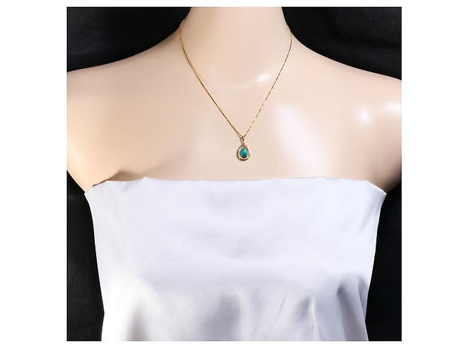 Autre Marque Collana in oro giallo 18K con turchese D'oro - vista 5