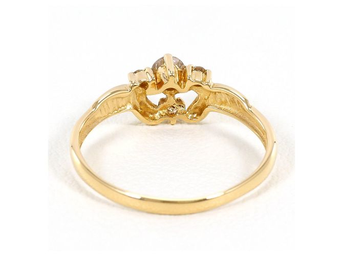 Autre Marque 18K Gelbgold-Ring mit Diamant Golden - Ansicht 3