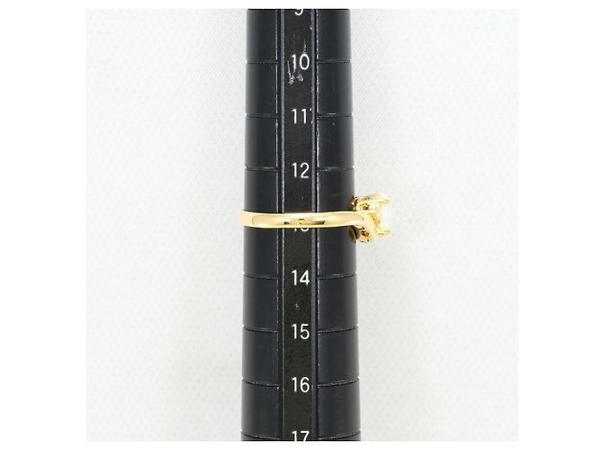 Autre Marque 18K Gelbgold-Ring mit Opal und Diamant Golden - Ansicht 7
