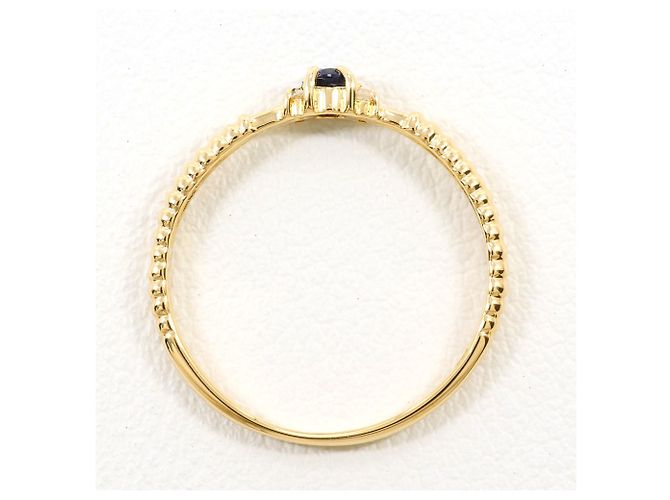 Autre Marque 18K Gelbgold-Ring mit Saphir und Diamant Golden - Ansicht 2