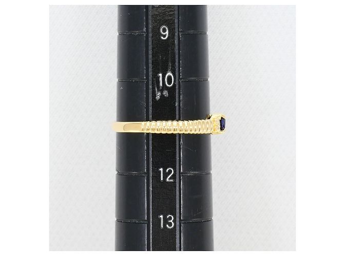 Autre Marque 18K Gelbgold-Ring mit Saphir und Diamant Golden - Ansicht 6