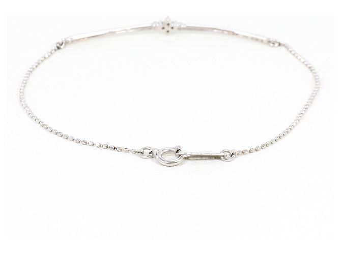 Autre Marque Bracciale con charm in oro bianco 18K con diamanti D'oro - vista 2