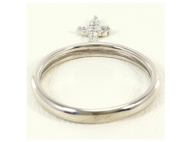 Autre Marque 18K Weißgold-Ring mit Diamant Golden - Ansicht 3