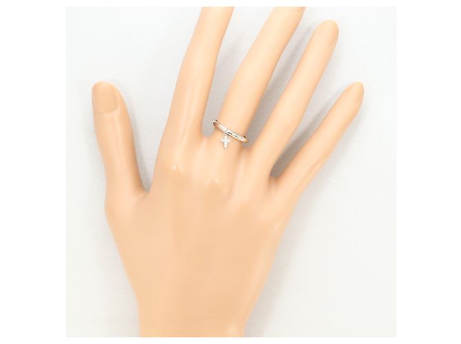 Autre Marque 18K Weißgold-Ring mit Diamant Golden - Ansicht 5