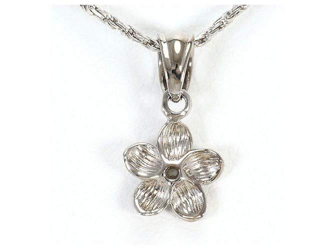 Autre Marque Collana in oro bianco 14K con zirconio D'oro - vista 3