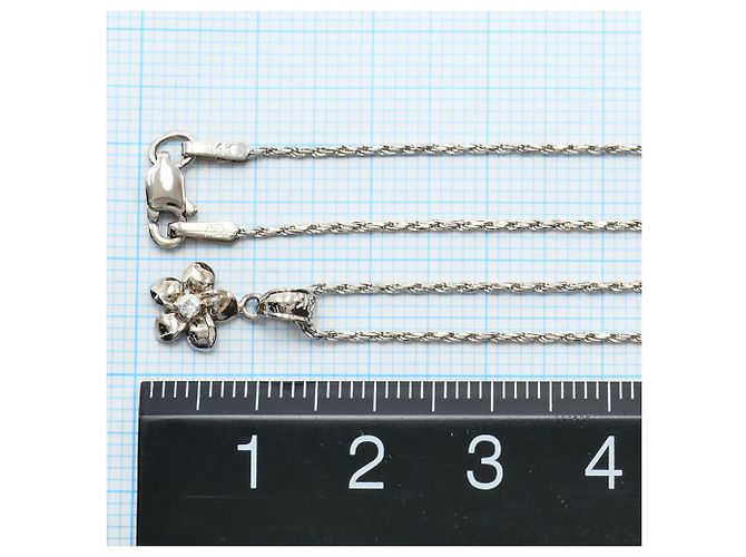 Autre Marque Collana in oro bianco 14K con zirconio D'oro - vista 5