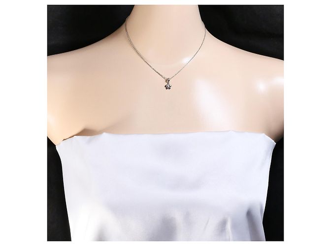 Autre Marque Collana in oro bianco 14K con zirconio D'oro - vista 6