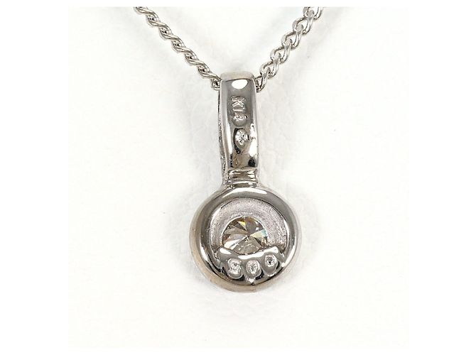 Autre Marque Collana in oro bianco 14K K14 con diamante D'oro - vista 3