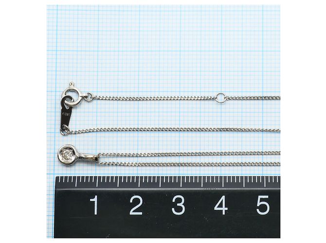 Autre Marque Collana in oro bianco 14K K14 con diamante D'oro - vista 4