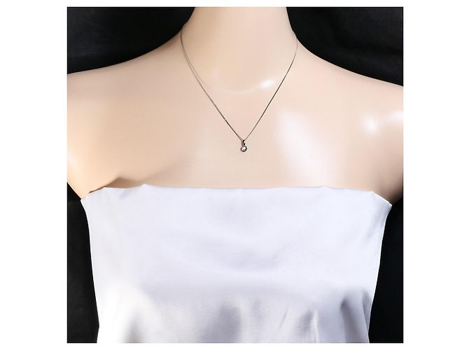 Autre Marque Collana in oro bianco 14K K14 con diamante D'oro - vista 5