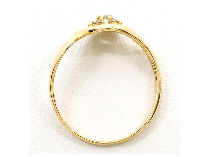 Autre Marque 18K Gelbgold-Ring mit Diamant Golden - Ansicht 2