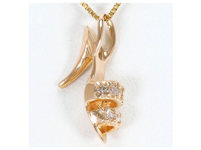 Autre Marque Collana in oro rosa 14K con diamante D'oro - vista 3