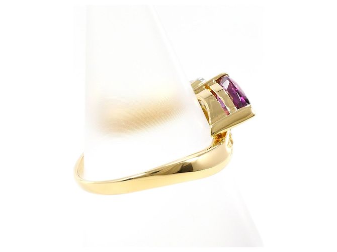 Autre Marque 18K Platin- und Gelbgold-Ring Golden - Ansicht 2