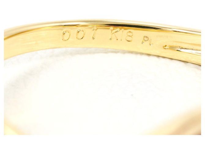 Autre Marque 18K Platin- und Gelbgold-Ring Golden - Ansicht 4