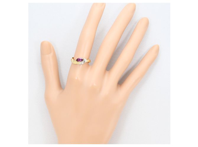 Autre Marque 18K Platin- und Gelbgold-Ring Golden - Ansicht 5