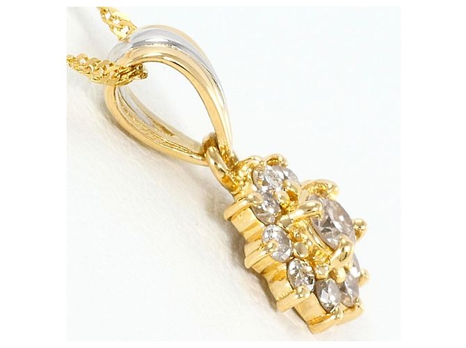 Autre Marque Collana in platino PT900 e oro giallo 18K con diamante D'oro - vista 2