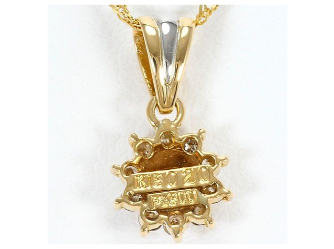 Autre Marque Collana in platino PT900 e oro giallo 18K con diamante D'oro - vista 3