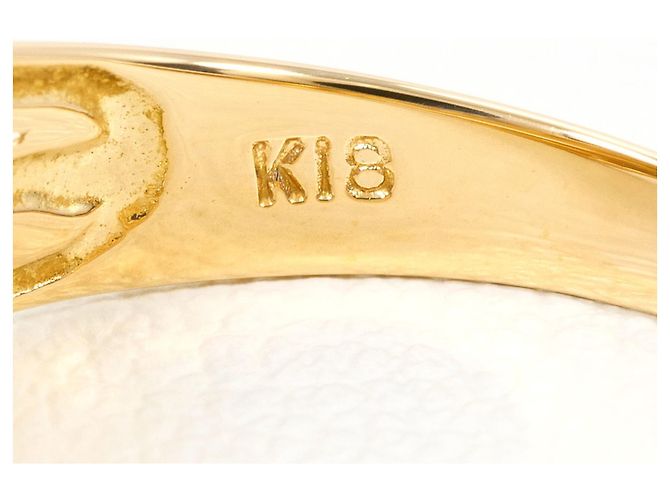 Autre Marque 18K Gelbgold- und Platin-Ring mit Diamant Golden - Ansicht 4