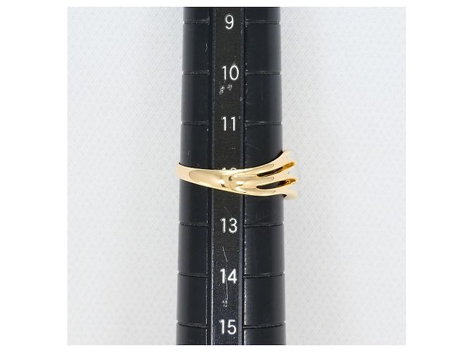 Autre Marque 18K Gelbgold- und Platin-Ring mit Diamant Golden - Ansicht 7