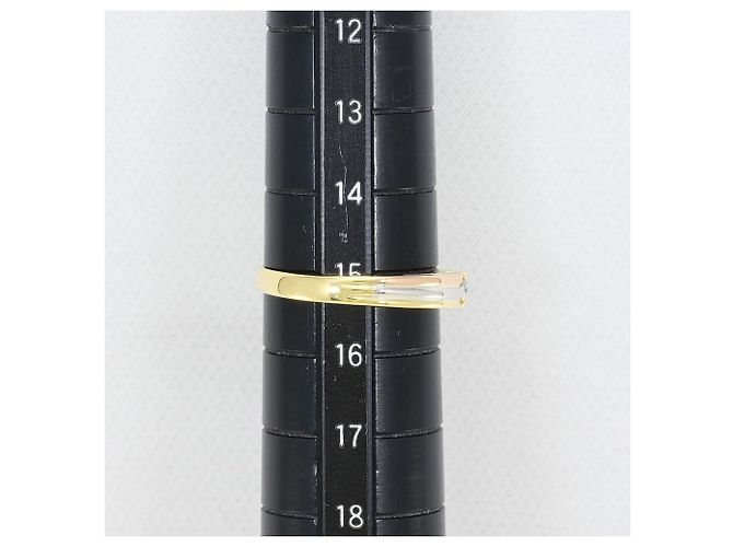 Autre Marque Eleganter Multi-Metall-Diamantring Golden - Ansicht 6