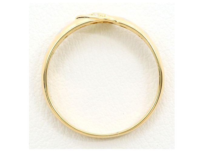 Autre Marque 18K Gelbgold- und Platin-Ring mit Diamant Golden - Ansicht 2