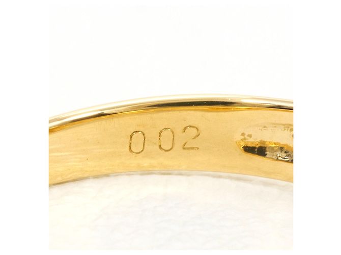 Autre Marque 18K Gelbgold- und Platin-Ring mit Diamant Golden - Ansicht 5