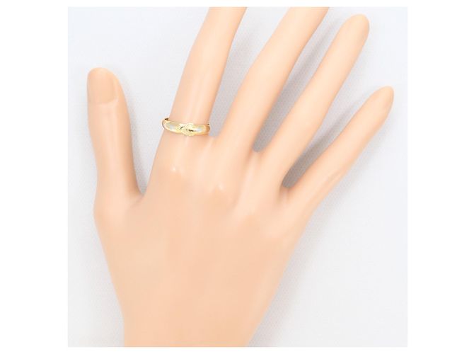 Autre Marque 18K Gelbgold- und Platin-Ring mit Diamant Golden - Ansicht 6