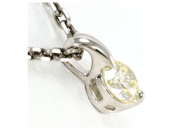 Autre Marque Collana in platino e diamanti con diamante giallo - vista 2
