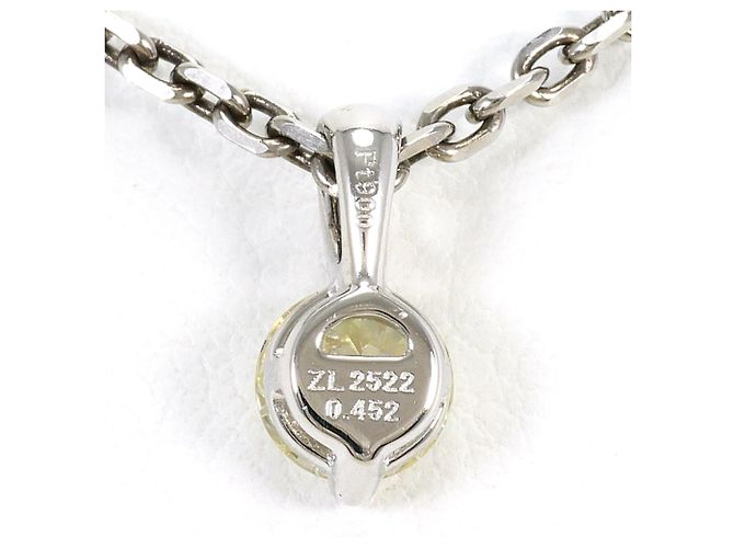 Autre Marque Collana in platino e diamanti con diamante giallo - vista 3