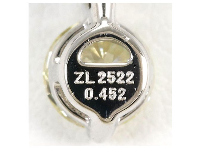 Autre Marque Collana in platino e diamanti con diamante giallo - vista 4