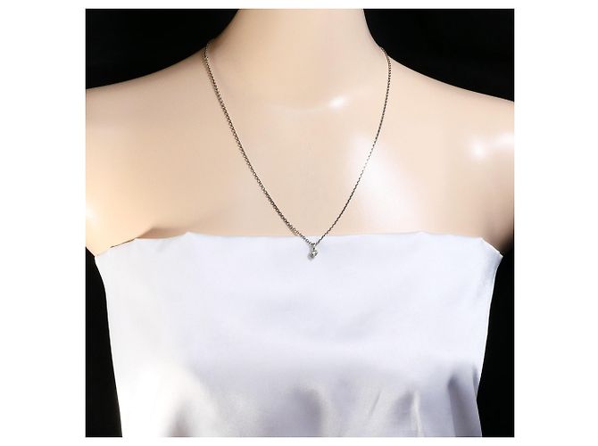 Autre Marque Collana in platino e diamanti con diamante giallo - vista 6