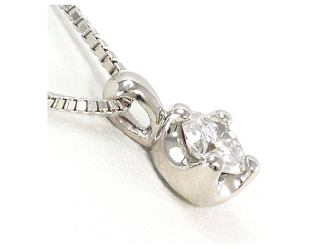 Autre Marque Platin-Halskette mit Diamant - Ansicht 2