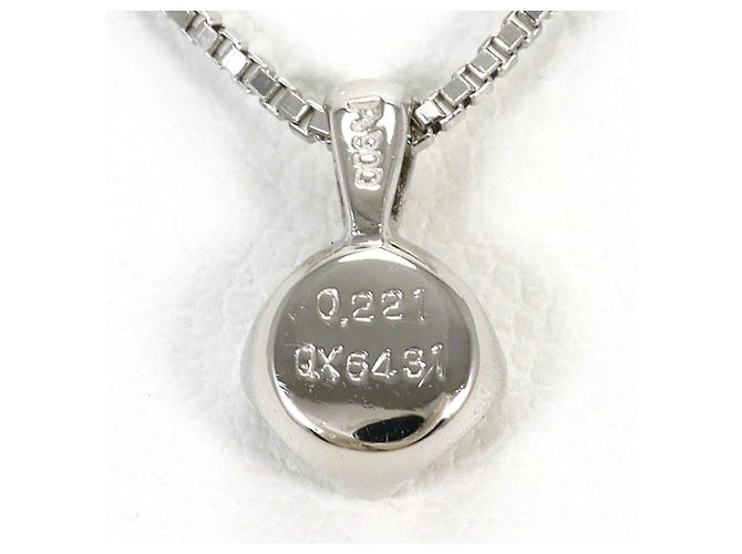 Autre Marque Platin-Halskette mit Diamant - Ansicht 3